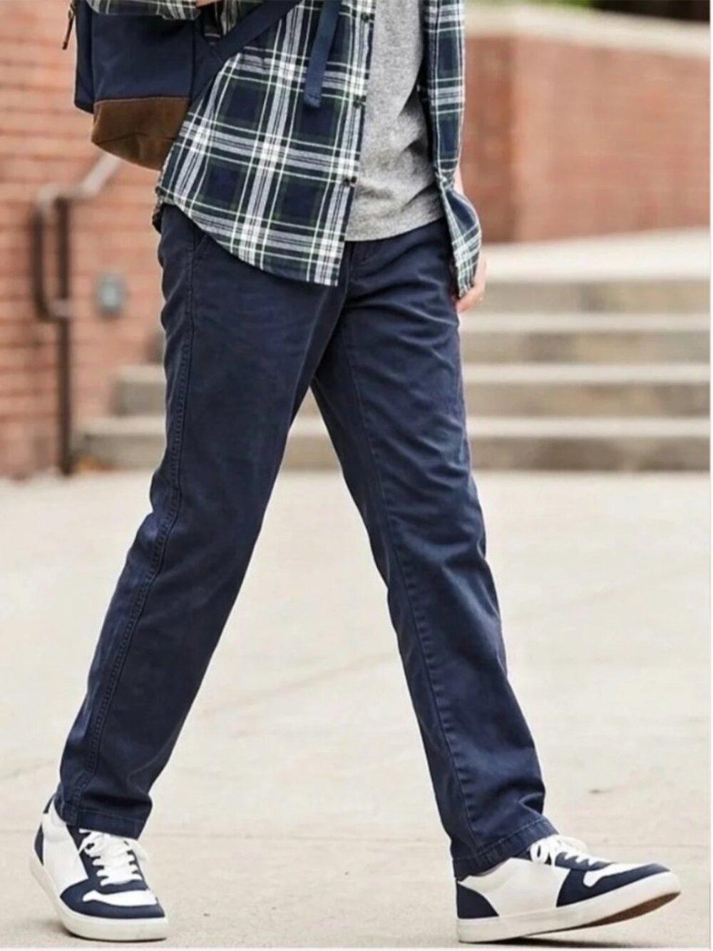 Abercrombie Kids Cotton Twill Dark Navy Chino Trousers Boys Pants Size 15/16 !